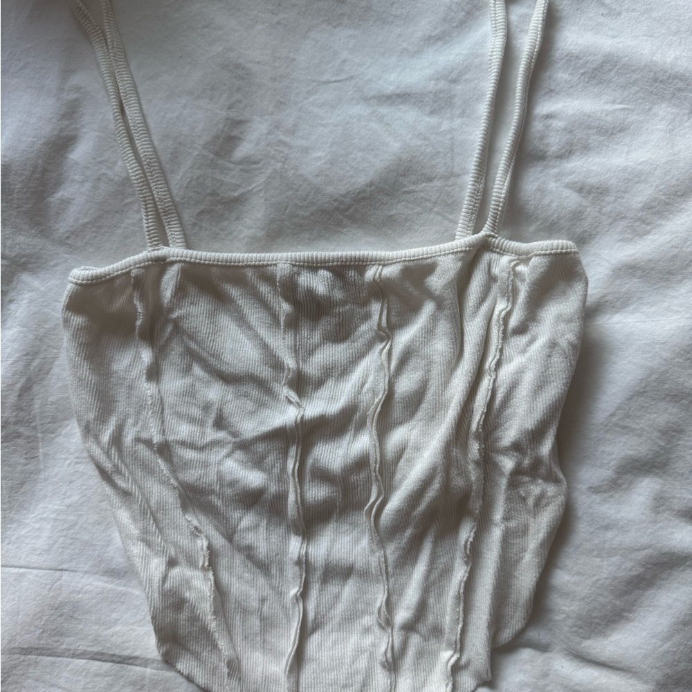 Atoir Ivory Ribbed Knit Top